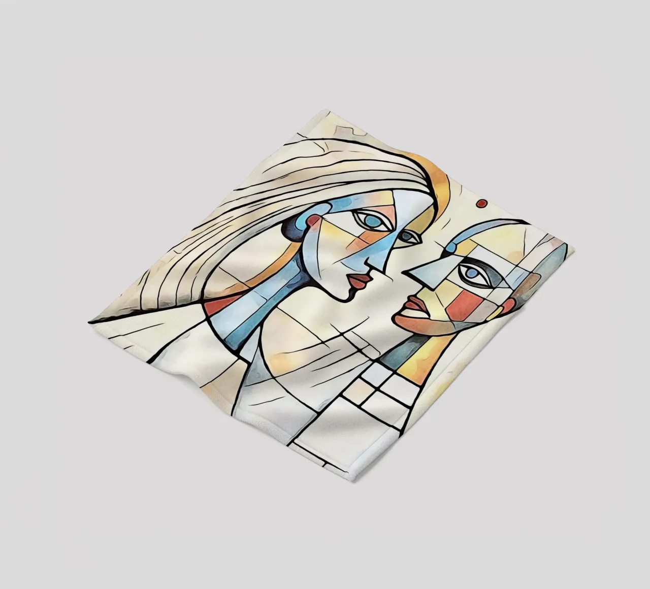 abstract pairs, motif 1 fleece blanket by ZAMART