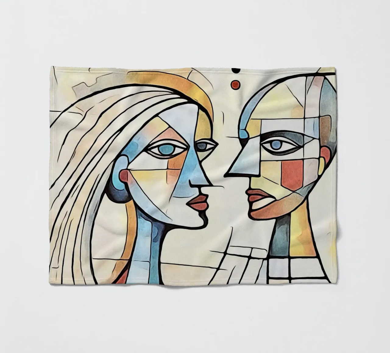 abstract pairs, motif 1 fleece blanket by ZAMART