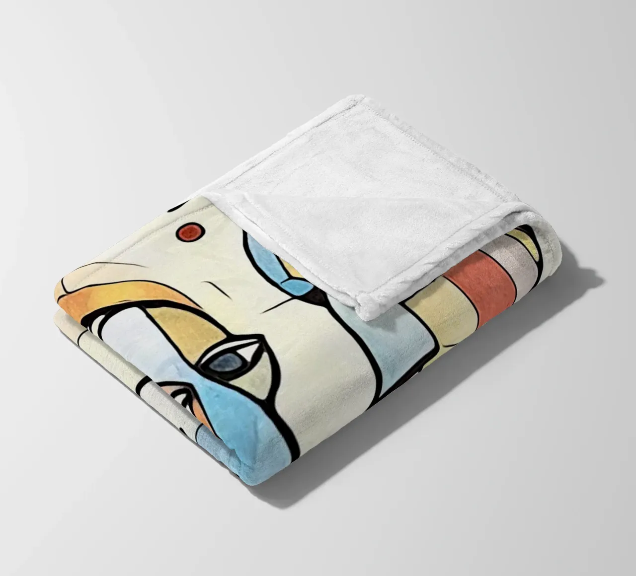 abstract pairs, motif 1 fleece blanket by ZAMART
