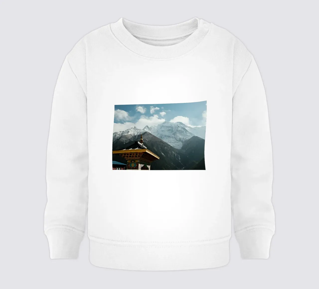 Annapurna Sanctuary in the Sky felpa neonato da FujiPrints