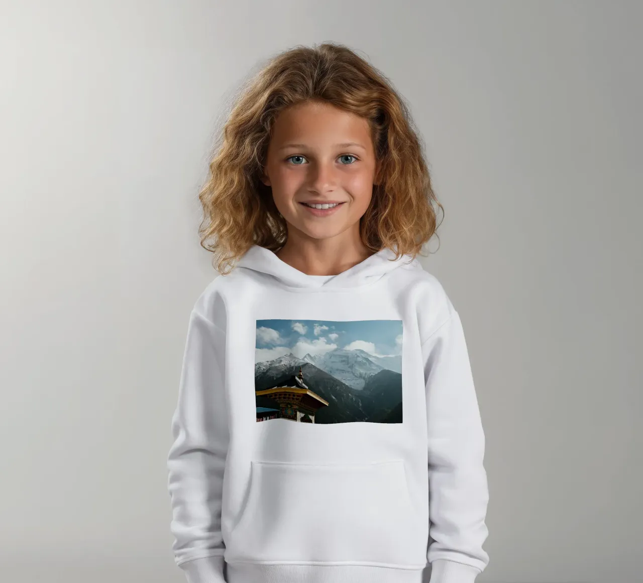 Annapurna Sanctuary in the Sky felpa bambino con cappuccio da FujiPrints