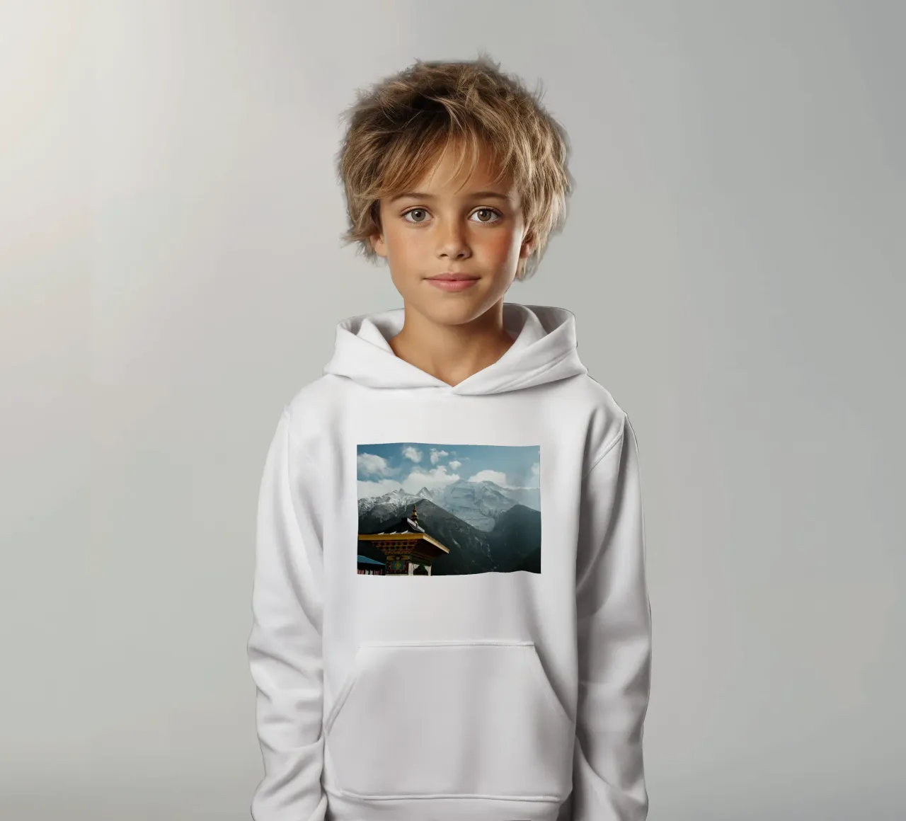 Annapurna Sanctuary in the Sky felpa bambino con cappuccio da FujiPrints