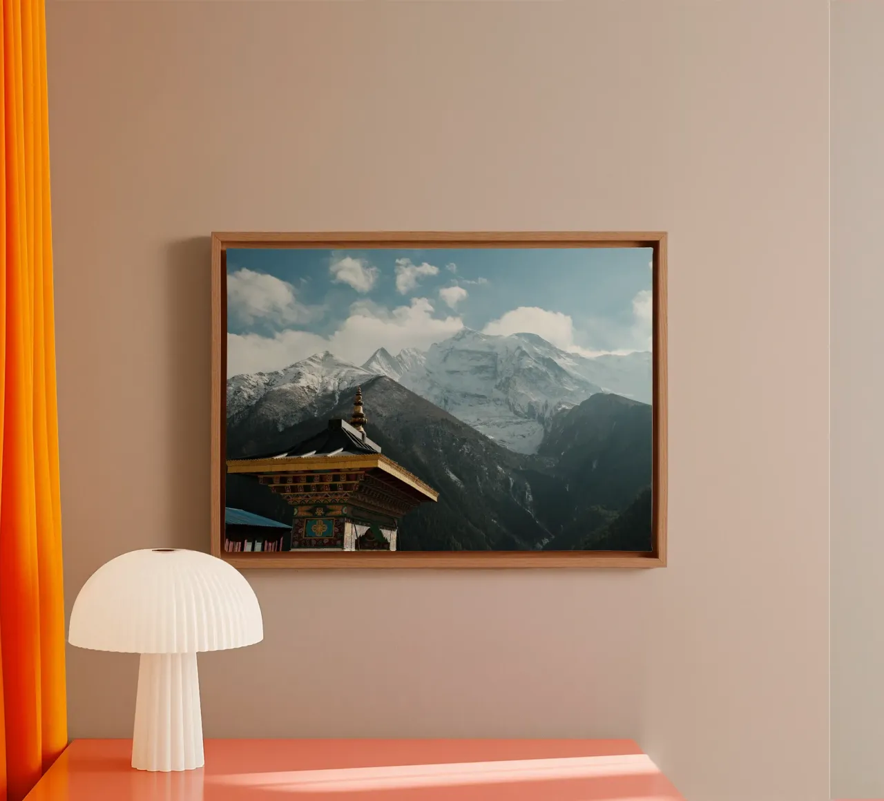 Annapurna Sanctuary in the Sky tela con Cornice a cassetta da FujiPrints