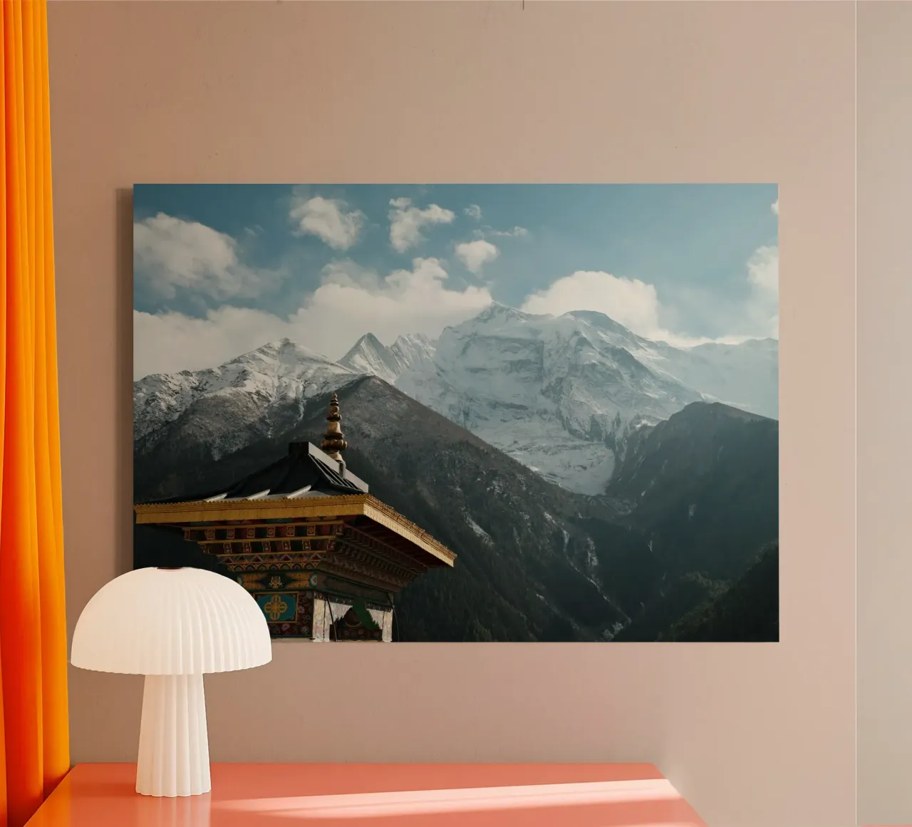 Annapurna Sanctuary in the Sky tela con Cornice a cassetta da FujiPrints