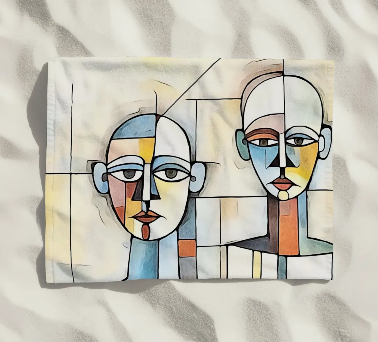 abstract pairs, motif 2 beach towel by ZAMART