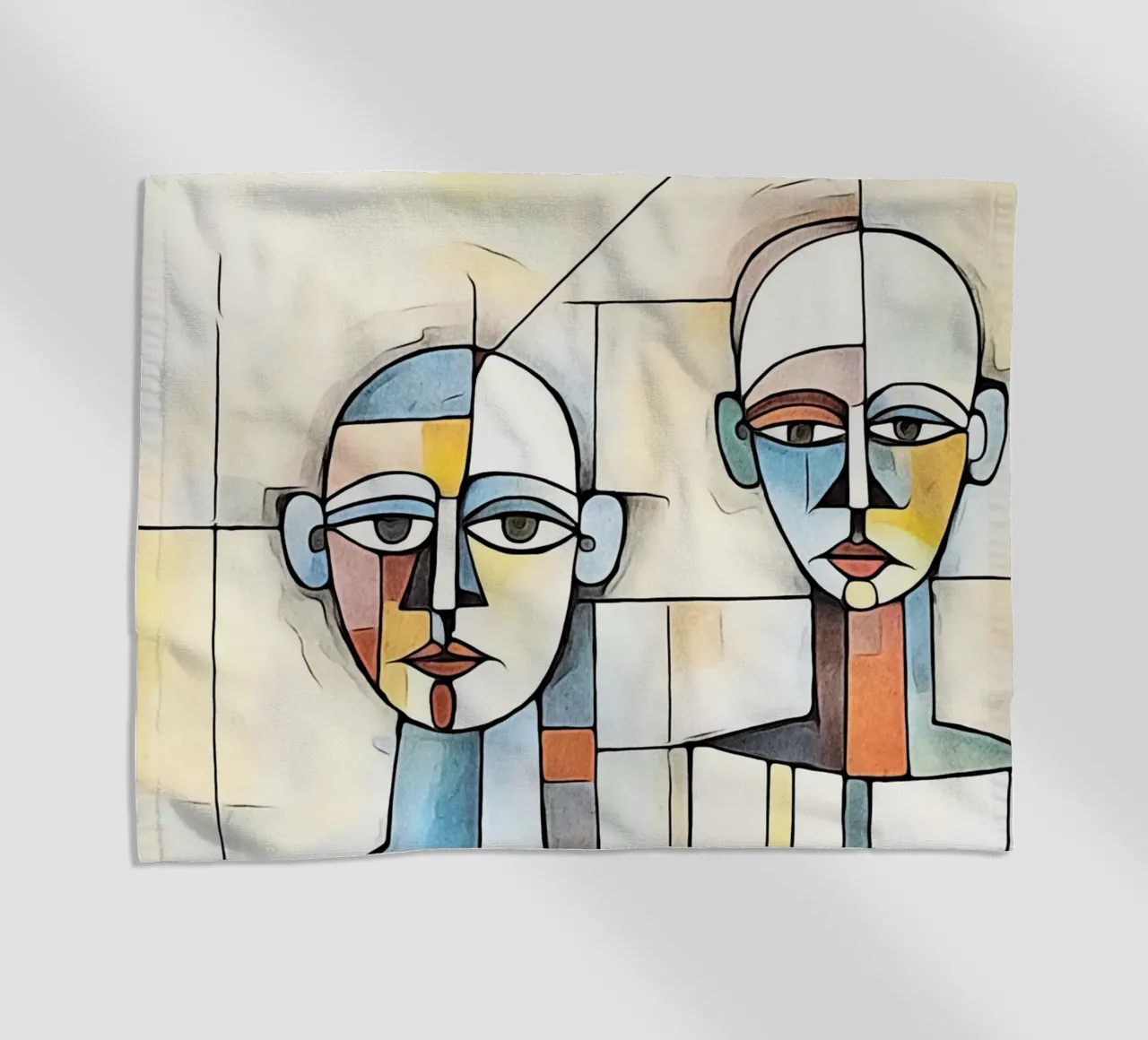 abstract pairs, motif 2 beach towel by ZAMART