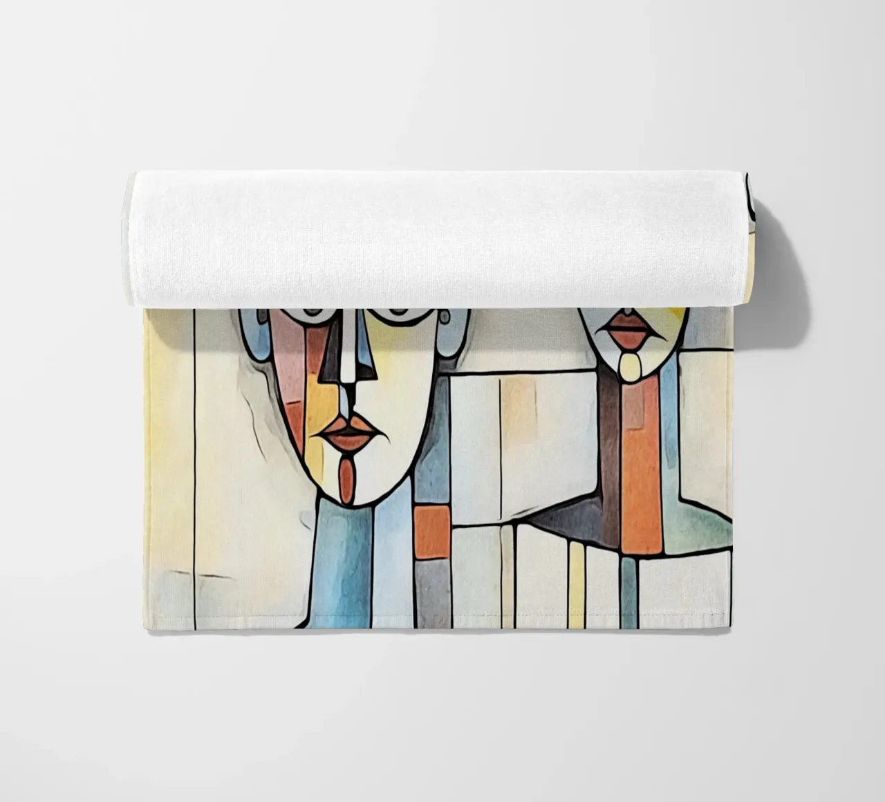 abstract pairs, motif 2 beach towel by ZAMART