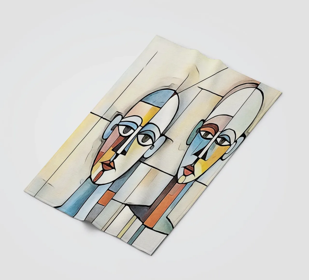 abstract pairs, motif 2 fleece blanket by ZAMART