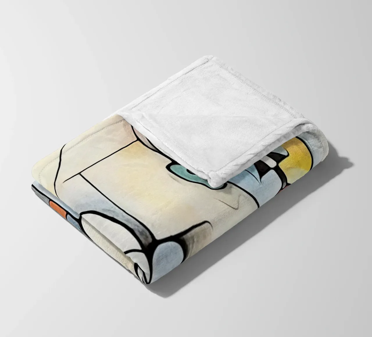 abstract pairs, motif 2 fleece blanket by ZAMART
