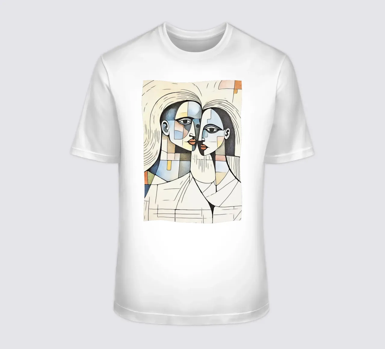 abstract pairs, motif 3 t-shirt by ZAMART