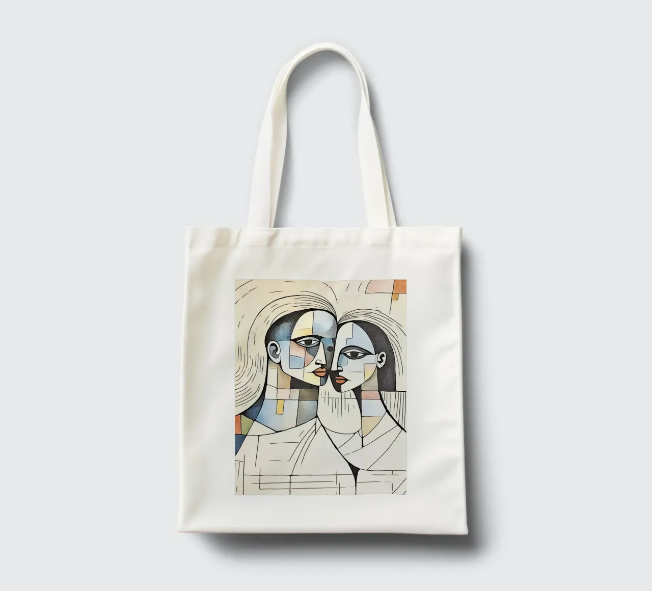 abstract pairs, motif 3 tote bag by ZAMART