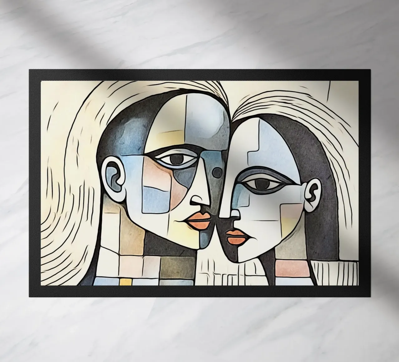 abstract pairs, motif 3 doormat by ZAMART