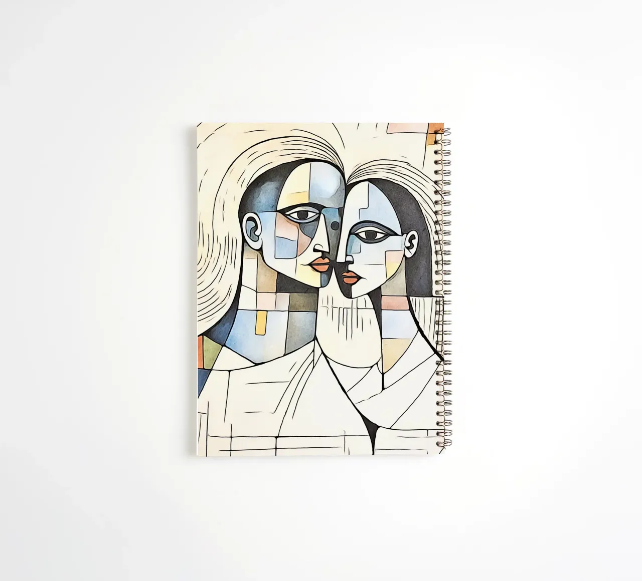 abstract pairs, motif 3 spiral notebook by ZAMART