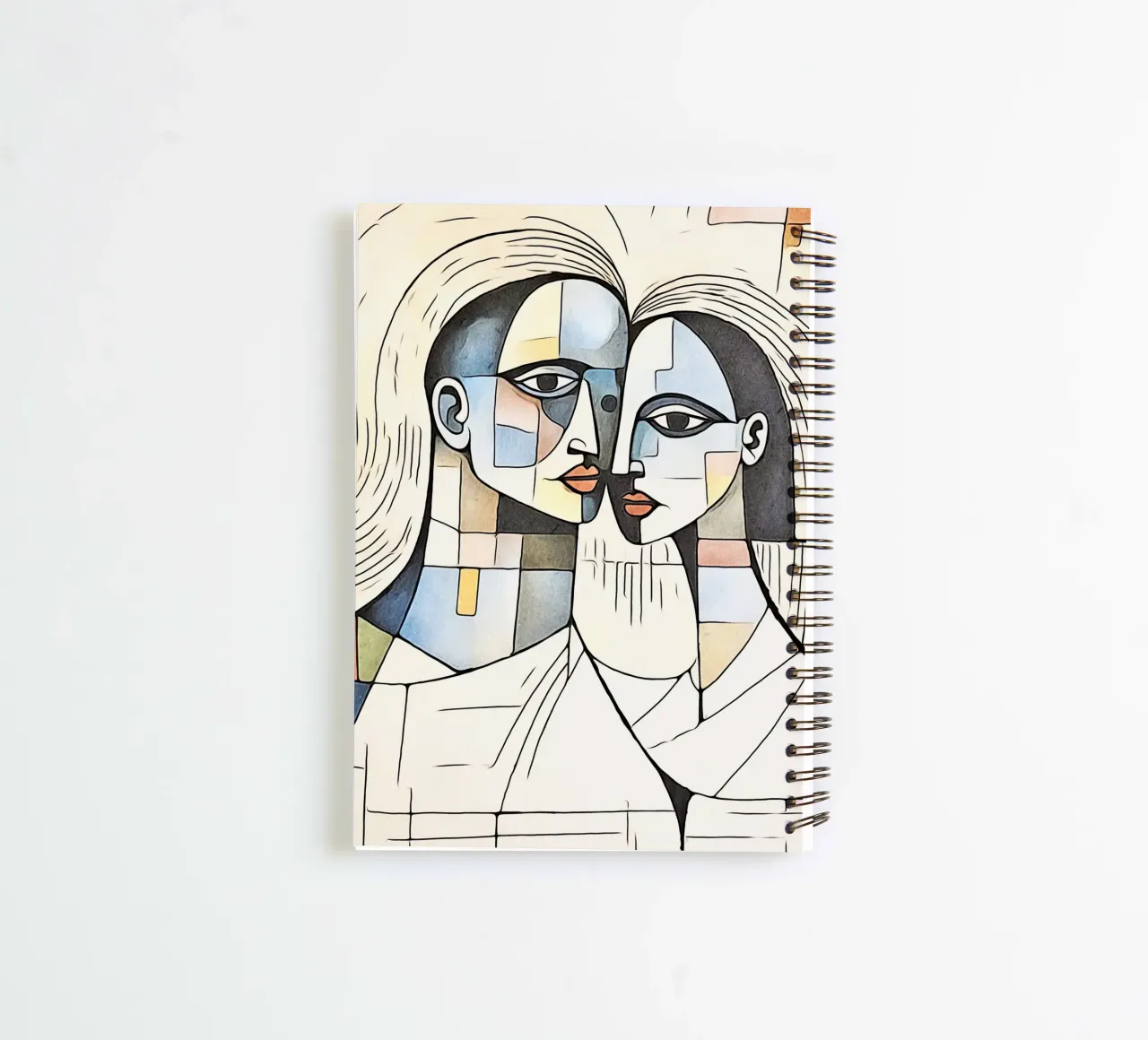 abstract pairs, motif 3 spiral notebook by ZAMART