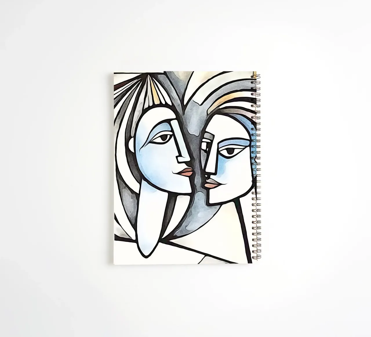 abstract pairs, motif 4 spiral notebook by ZAMART