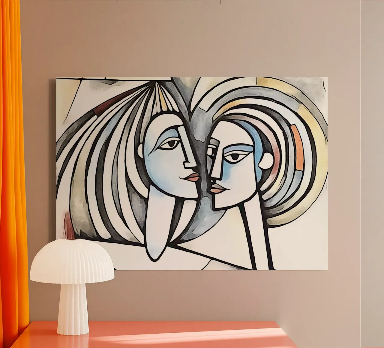 abstract pairs, motif 4 canvas by ZAMART