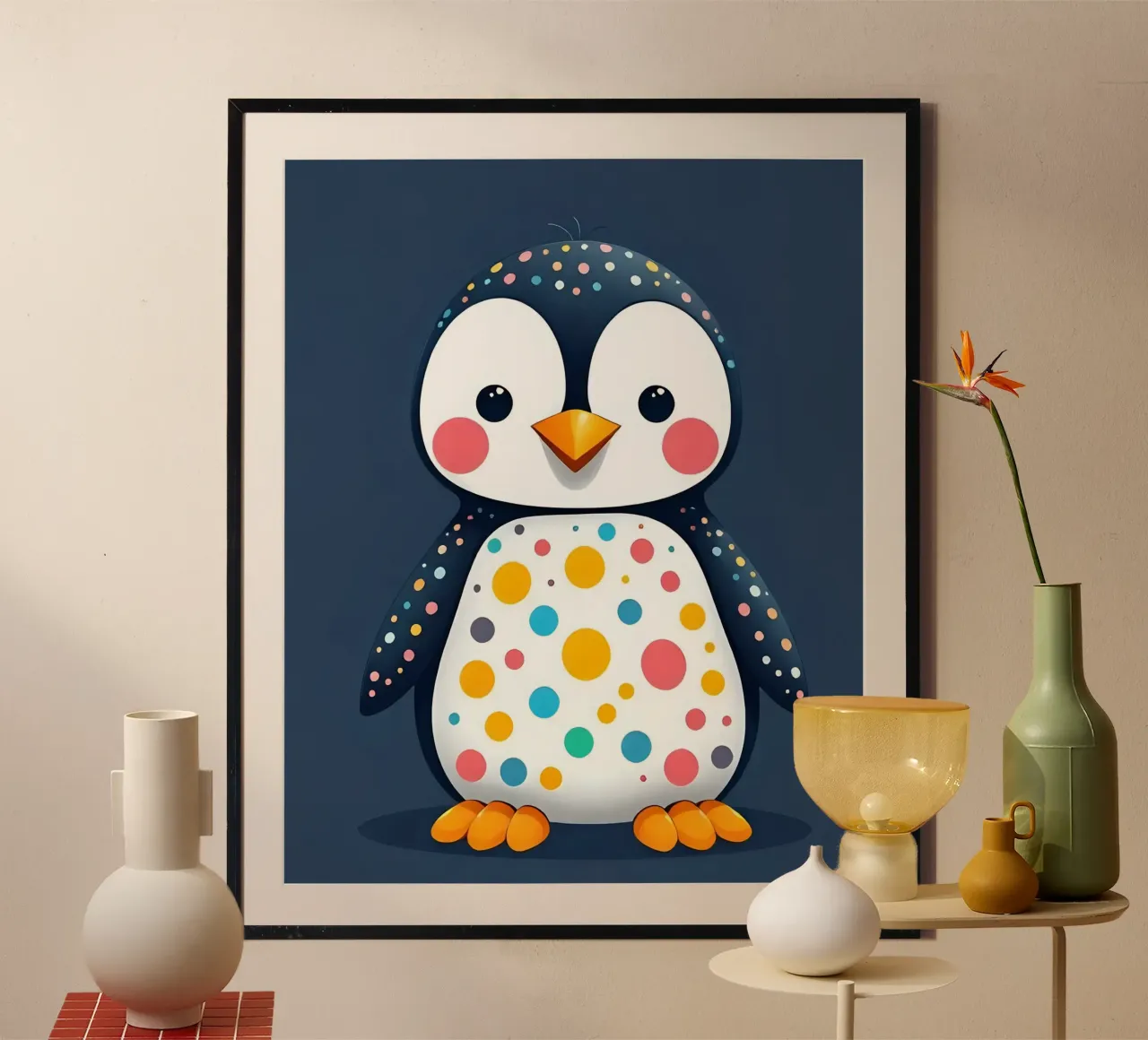 Pinguino_1 carta hahnemühle da Tierisch bunt by LK