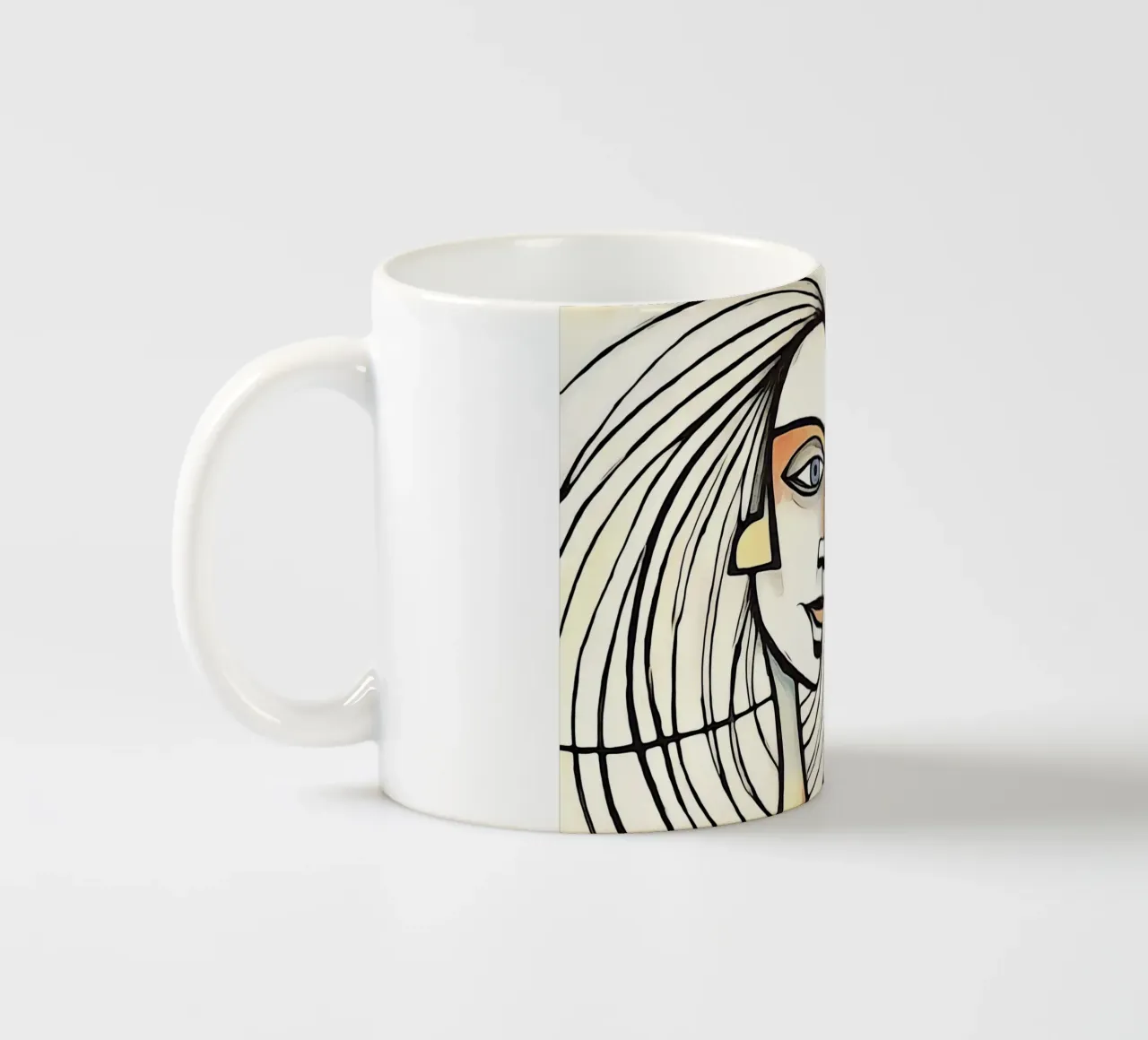 abstracte paren, motief 5 keramische mok van ZAMART