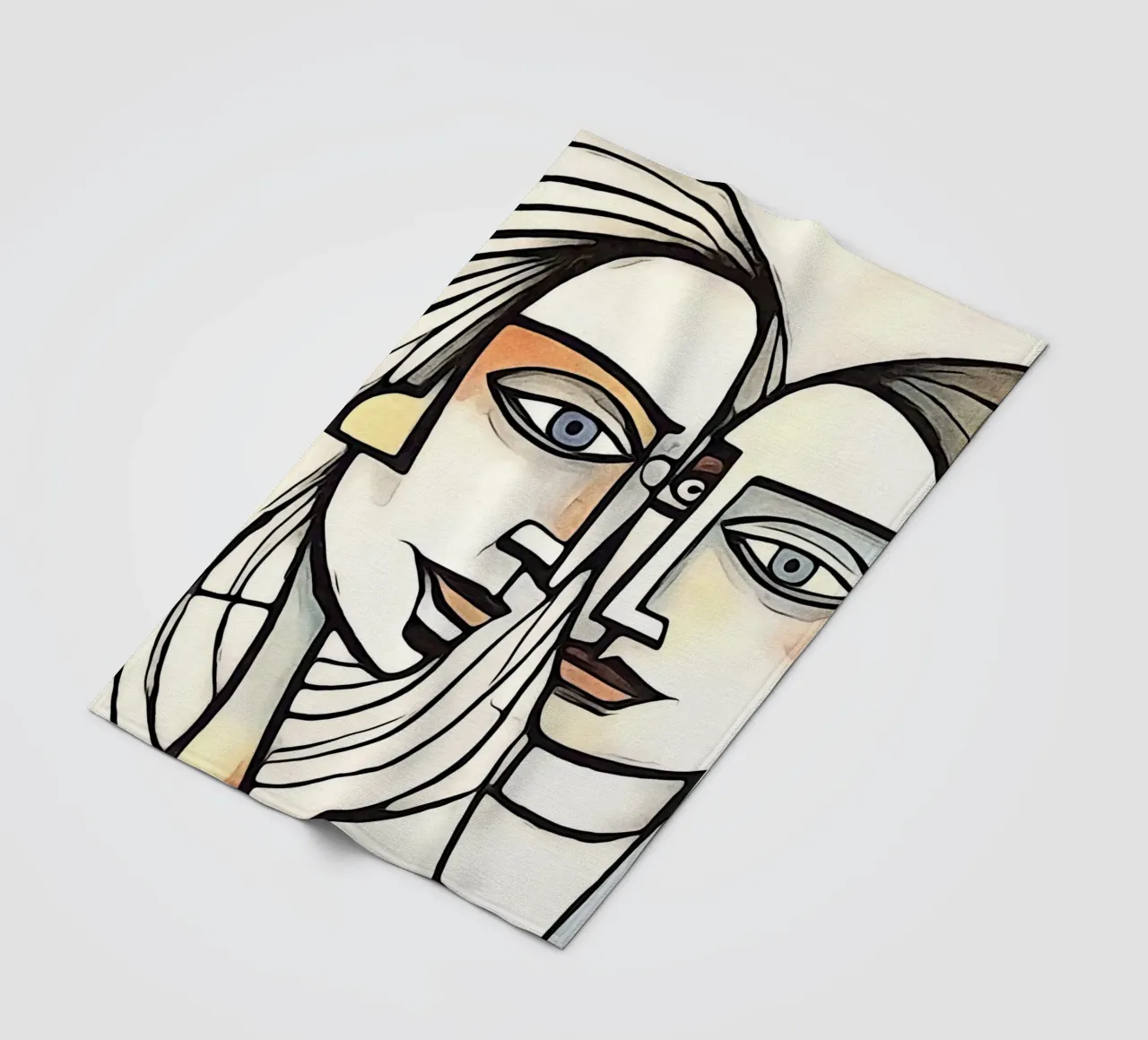 abstract pairs, motif 5 fleece blanket by ZAMART