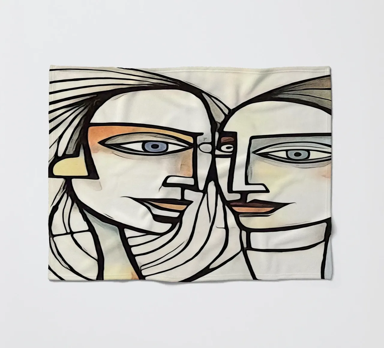 abstract pairs, motif 5 fleece blanket by ZAMART