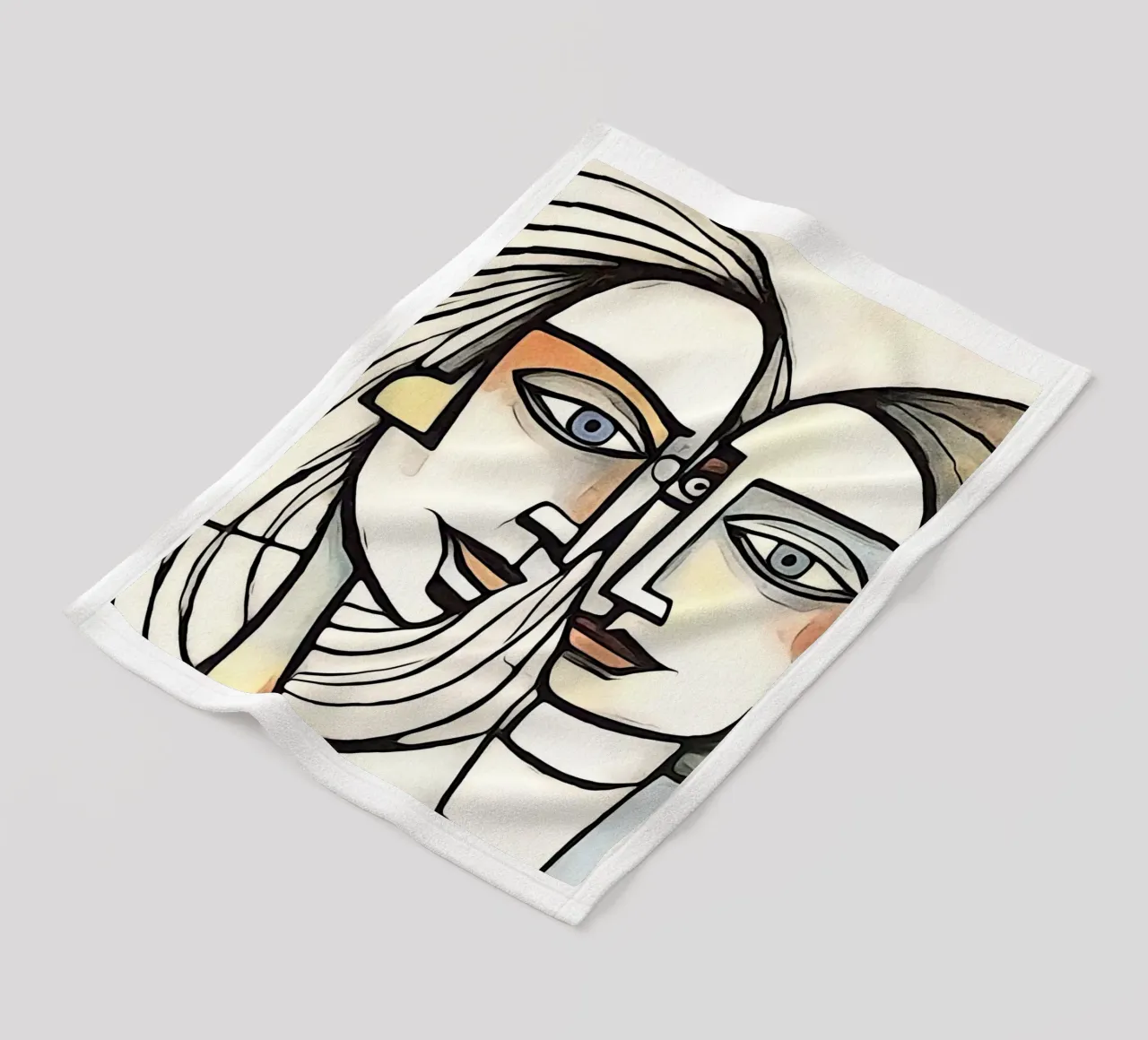 abstract pairs, motif 5 fleece blanket by ZAMART