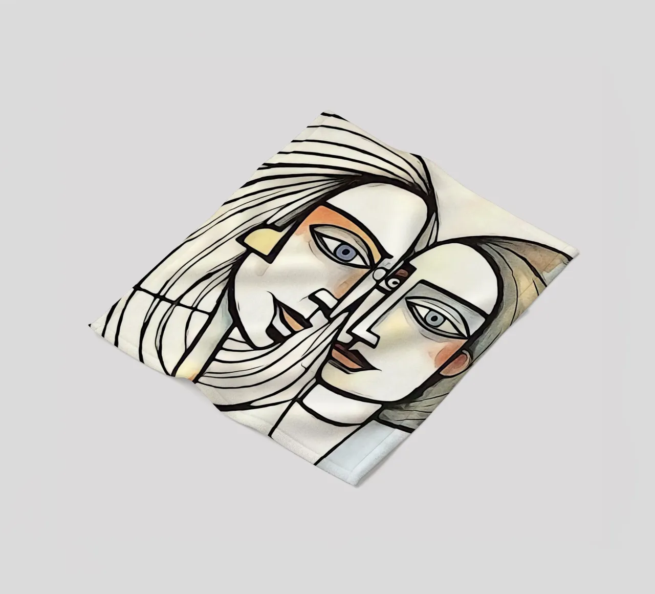 abstract pairs, motif 5 fleece blanket by ZAMART