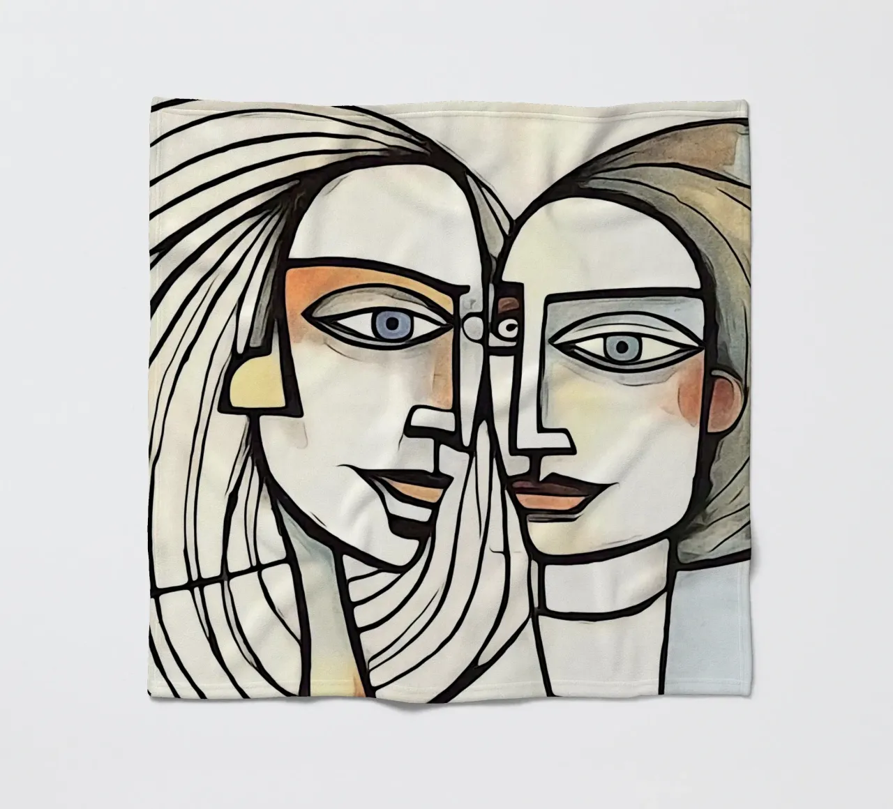 abstract pairs, motif 5 fleece blanket by ZAMART