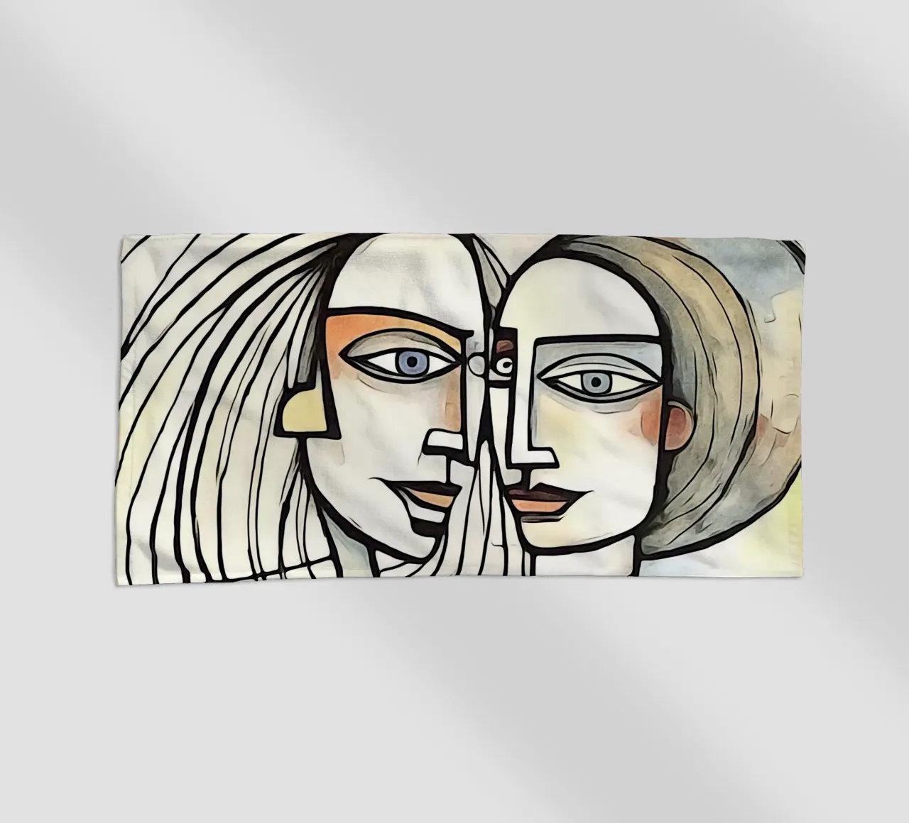 abstract pairs, motif 5 beach towel by ZAMART