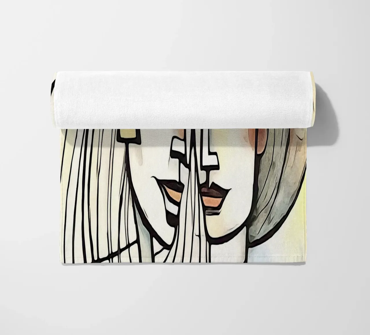 abstract pairs, motif 5 beach towel by ZAMART