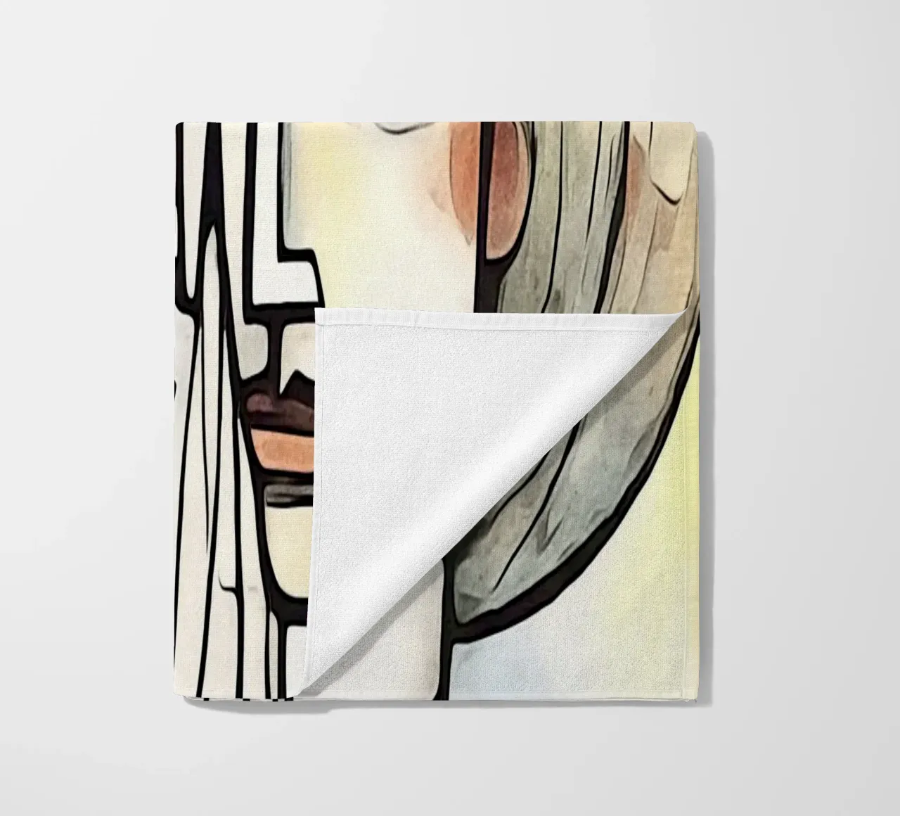 abstract pairs, motif 5 beach towel by ZAMART