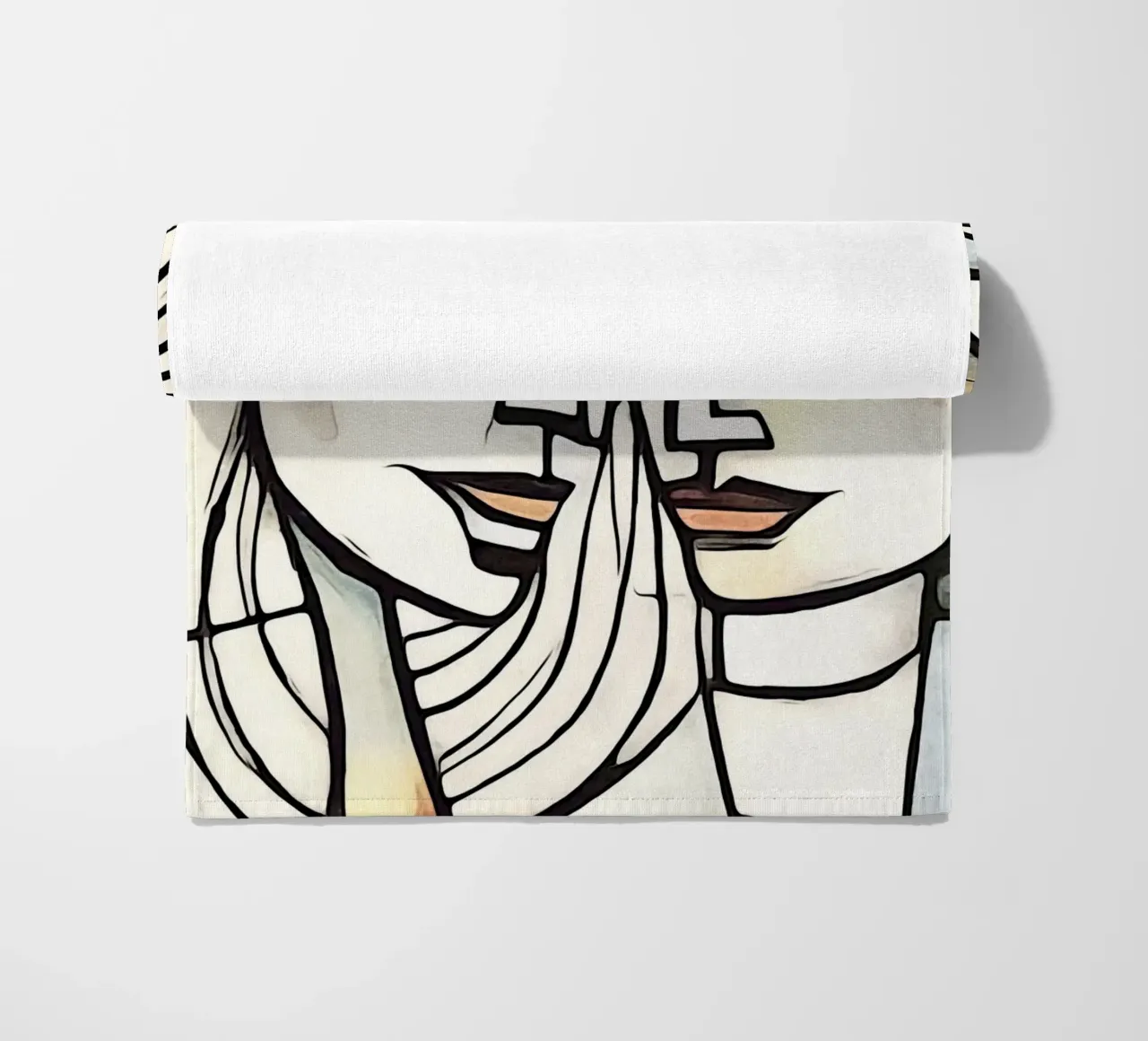 abstract pairs, motif 5 beach towel by ZAMART