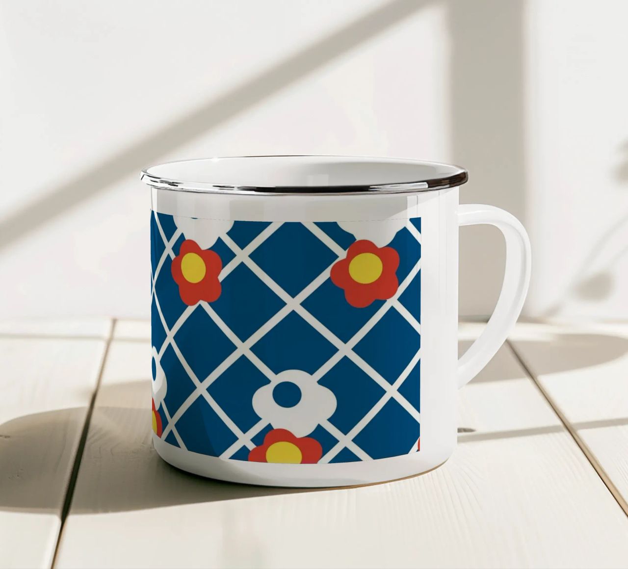 Modello moda anni '60 tazza in smalto da LaylaOzPatterns