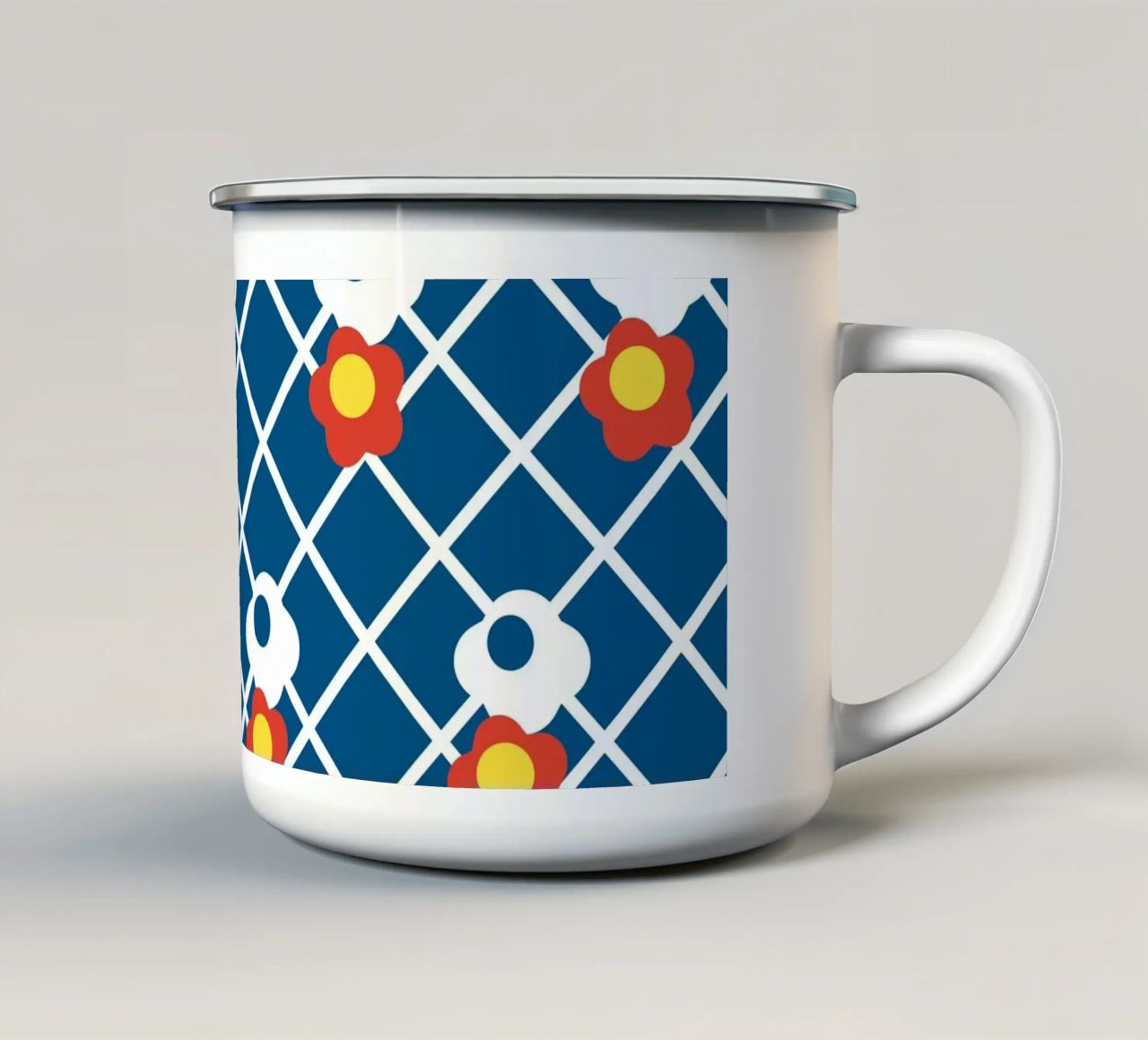 Modello moda anni '60 tazza in smalto da LaylaOzPatterns