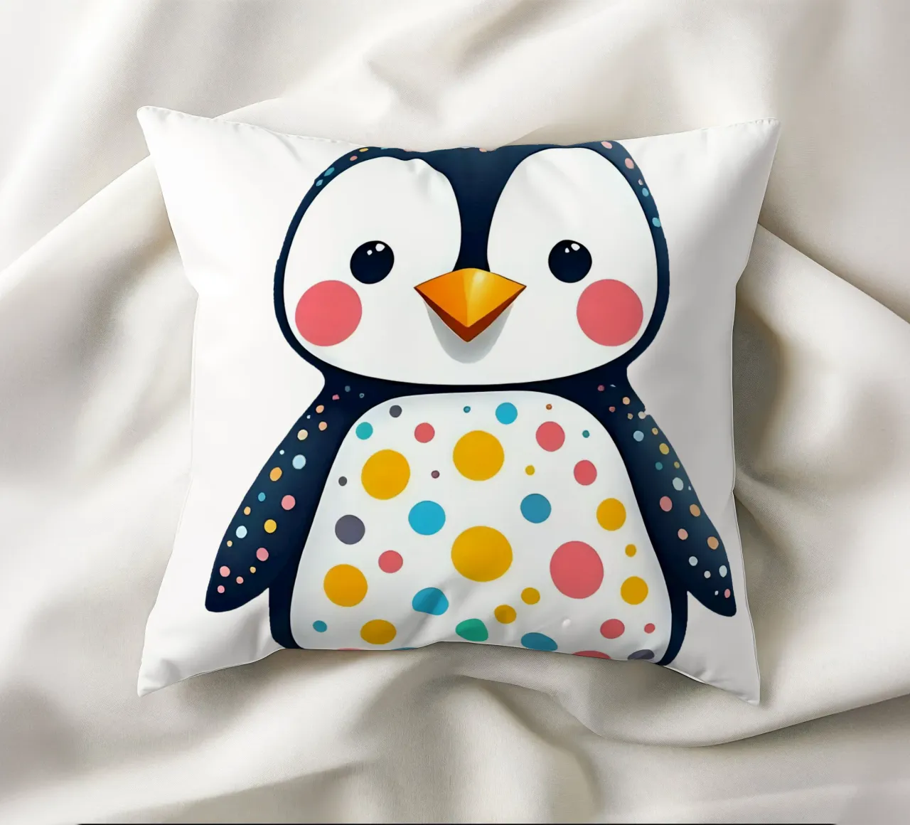 Pinguin_1a decorative cushion by Tierisch bunt by LK