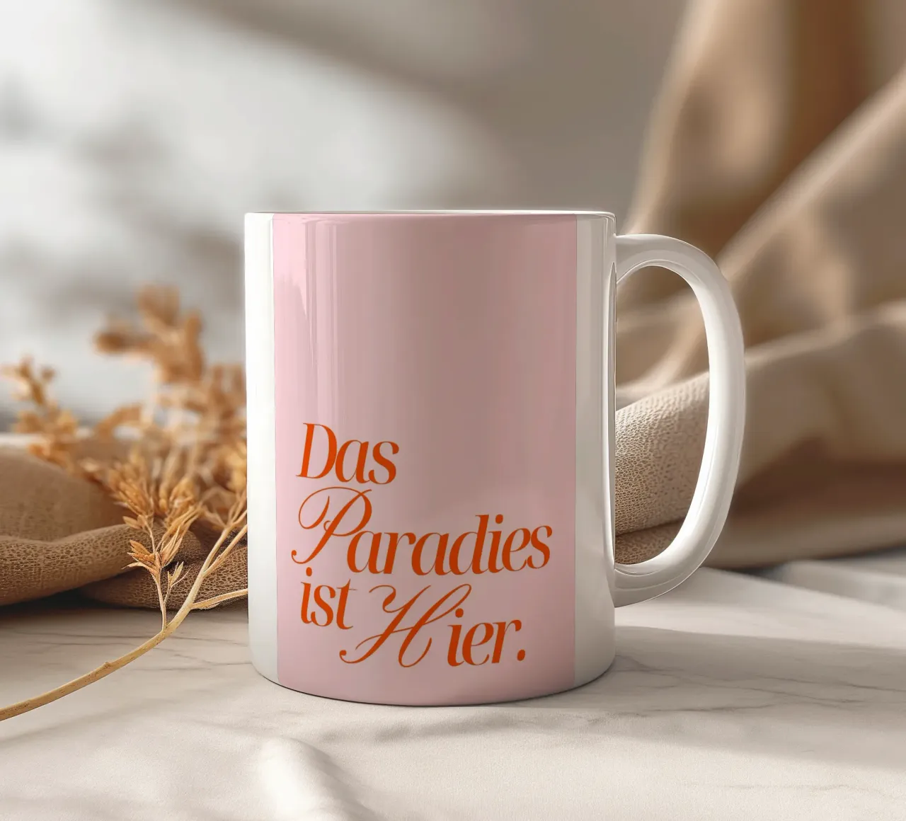 Das Paradies ist hier tazza in ceramica da Ohkimiko