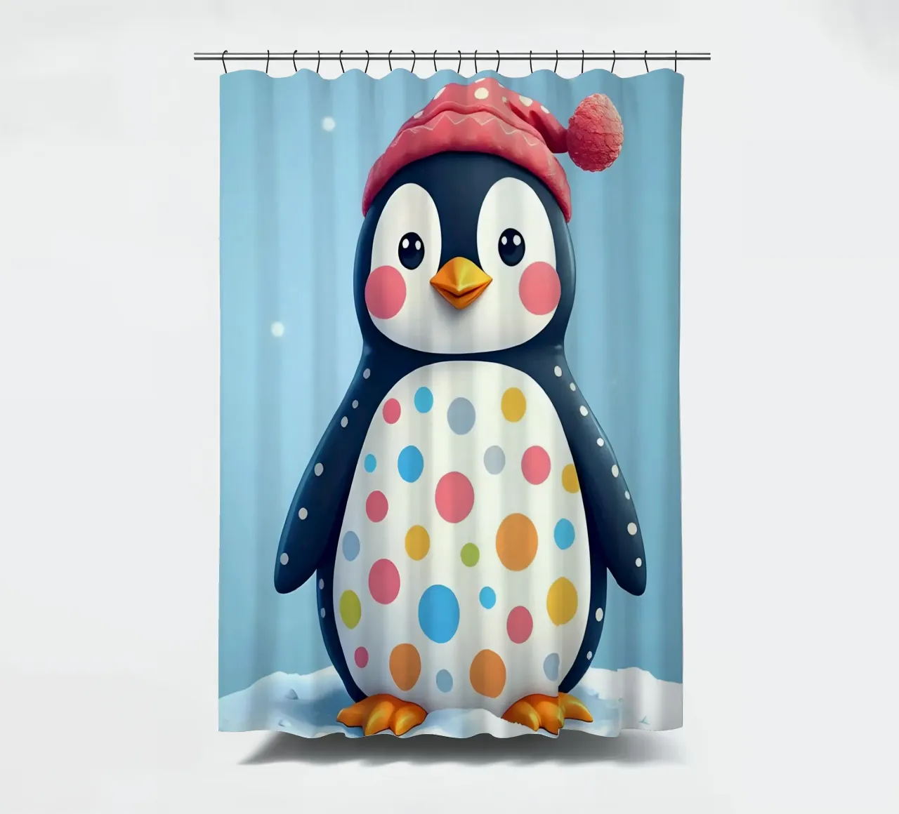 Pinguin_2 Duschvorhang von Tierisch bunt by LK