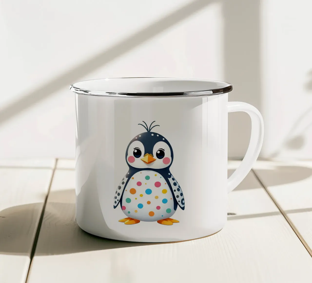 Pinguin_3a tazza in smalto da Tierisch bunt by LK