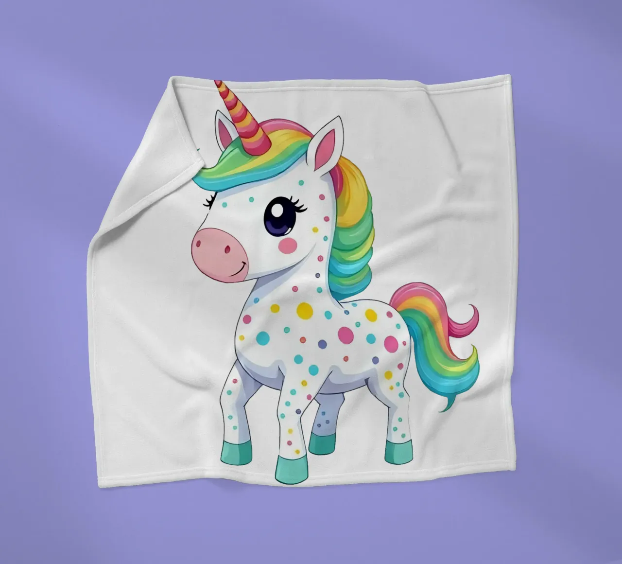 Unicorn_3a fleece blanket by Tierisch bunt by LK
