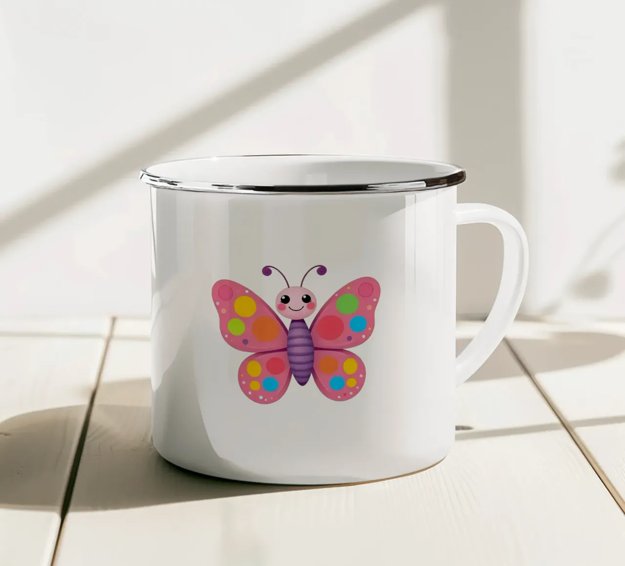 Farfalla_1a tazza in smalto da Tierisch bunt by LK