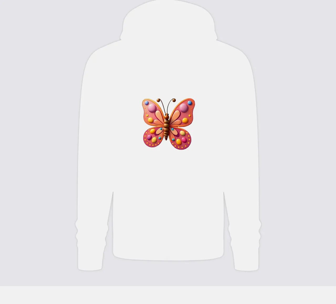 Farfalla_2a felpa con cappuccio da Tierisch bunt by LK