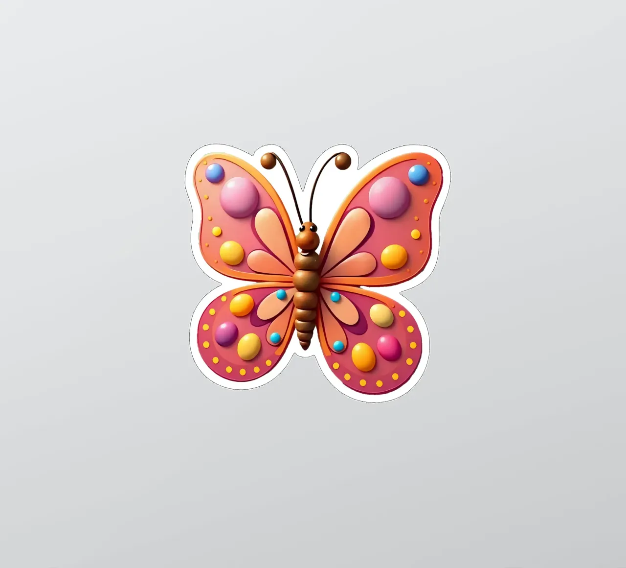 Vlinder_2a sticker van Tierisch bunt by LK