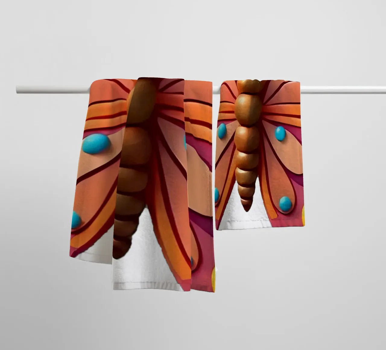 Farfalla_2a asciugamano da bagno da Tierisch bunt by LK