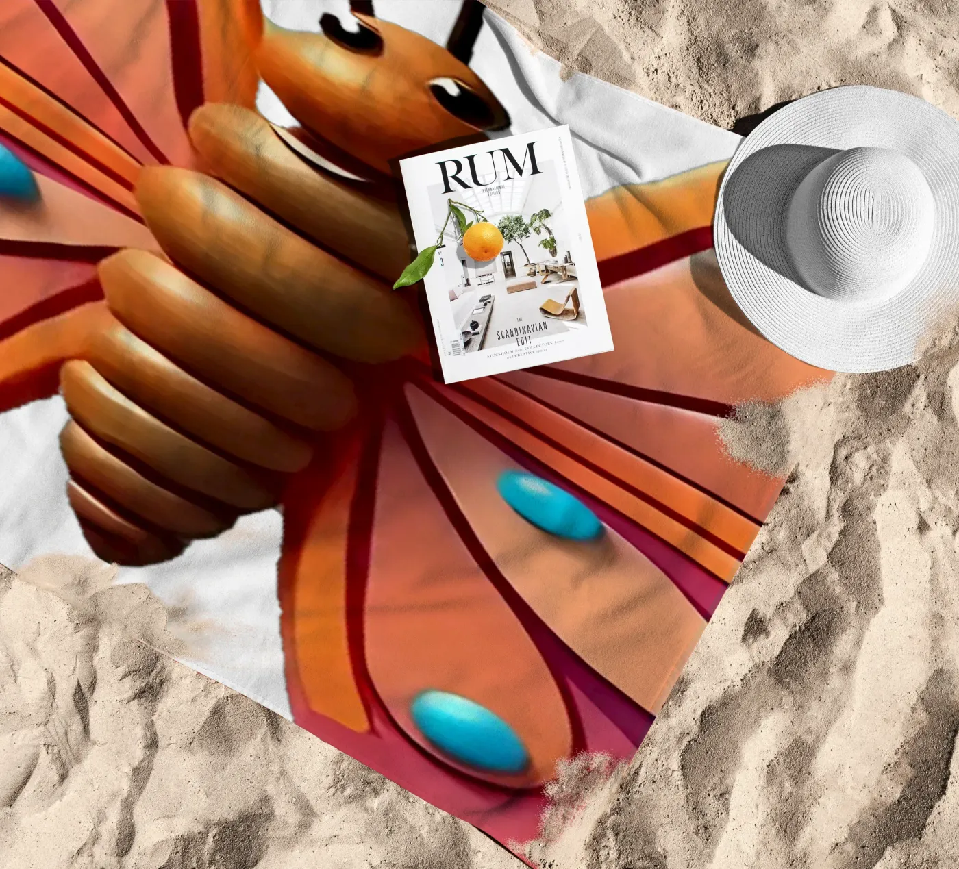 Butterfly_2a serviette de plage de Tierisch bunt by LK