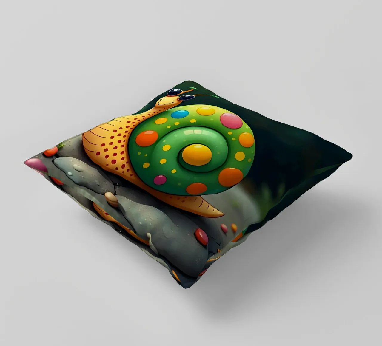 Lumaca_2 cuscino da Tierisch bunt by LK