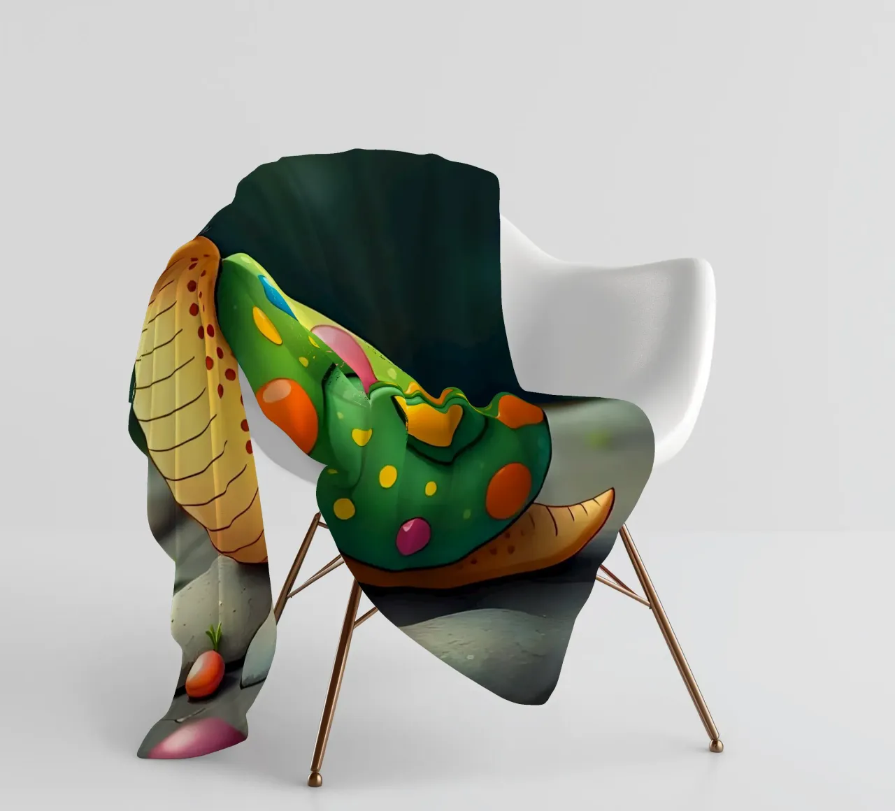 Lumaca_2 coperta in pile da Tierisch bunt by LK