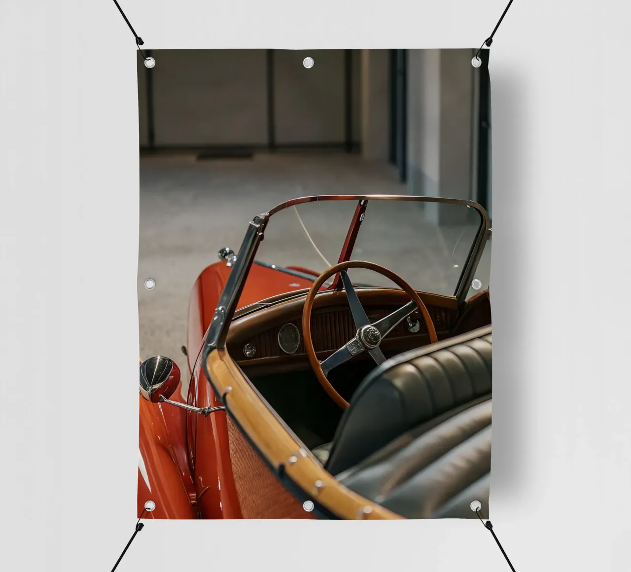 Auto d'epoca rossa telo in pvc da CAR EDITION