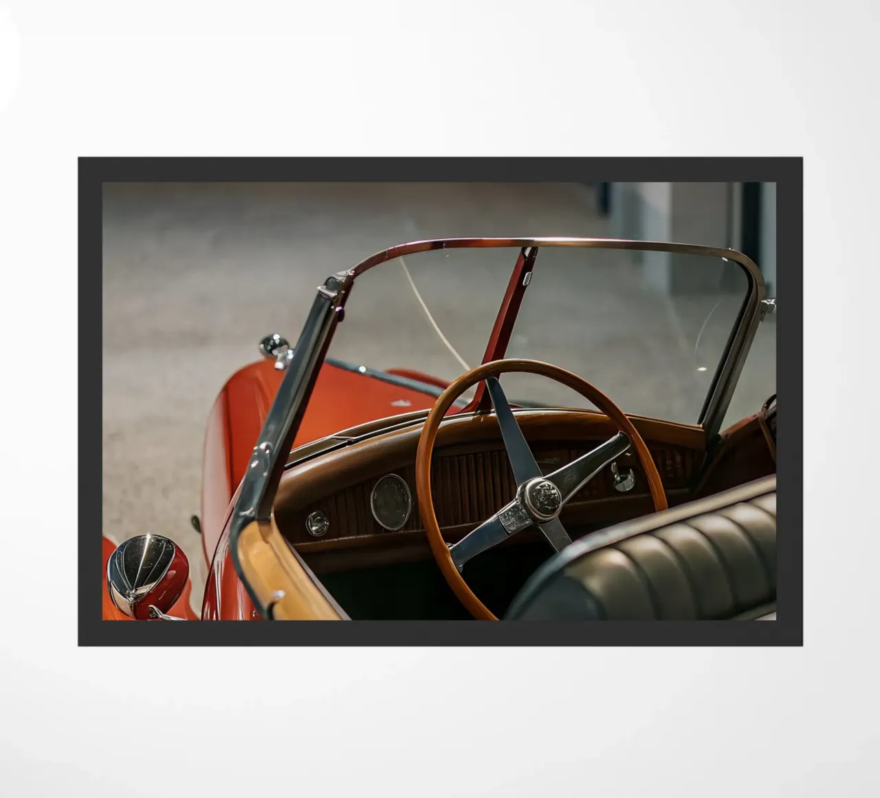 Roter Oldtimer Fußmatte von CAR EDITION