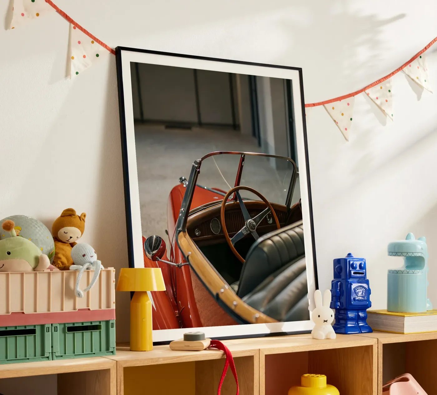 Roter Oldtimer Poster von CAR EDITION
