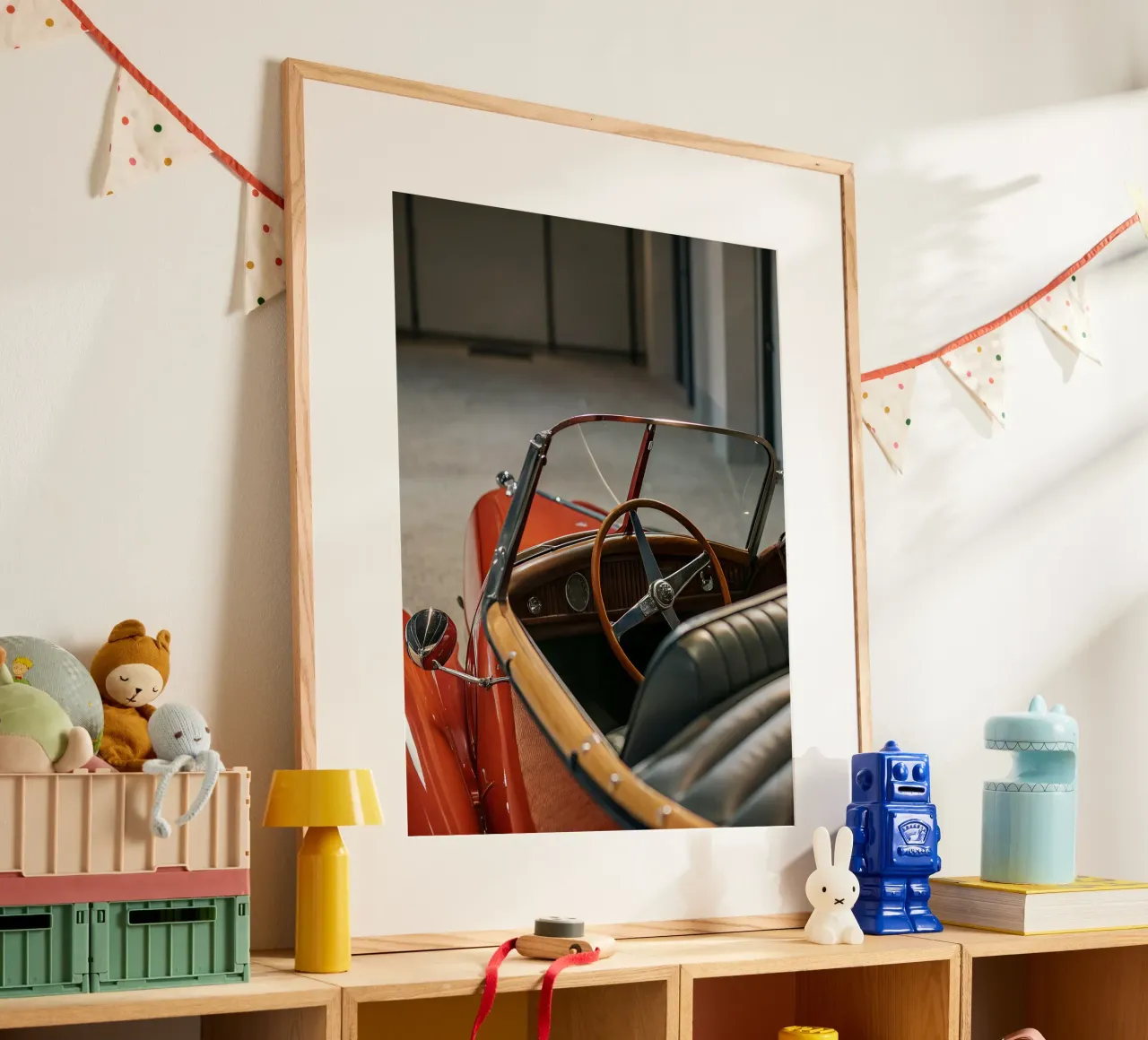 Rode Klassieke Auto poster van CAR EDITION