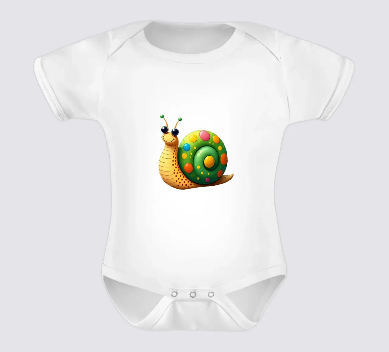 Lumaca_2a body neonato maniche corte da Tierisch bunt by LK